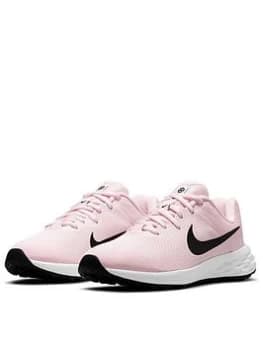 Nike Revolution 6 Junior Trainers - Pink/Black, Size 4