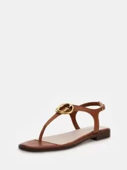 Guess Miry Genuine Leather Toe-Post Sandal
