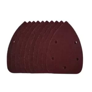 Draper Detail Sanding Sheets with Hook and Loop, 140mm, 40 Grit, SSD2 (Pack of 10)