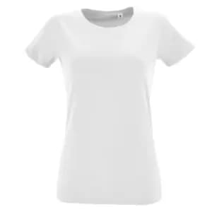 SOLS Womens/Ladies Regent Fit Short Sleeve T-Shirt (L) (White)