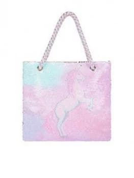 Monsoon Girls Ellie Unicorn Sequin Shopper Bag - Multi