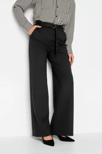 Tall Wide Leg Belt Trousers