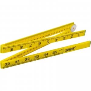 Draper Plastic Folding Rule 1m