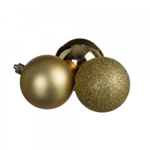 Robert Dyas 10 Piece Bauble Pack - Gold