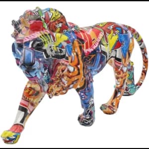 Graffiti Lion Figurine By Lesser & Pavey