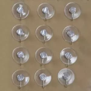 12 x 32mm Sucker Suction Cup With Metal Hook