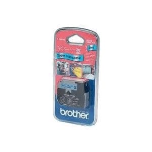 Original Brother P-touch MK521BZ 9mm Plastic Tape - Black on Blue