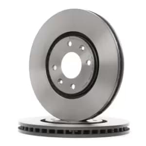 PAIR PAINTED BREMBO BRAKE DISCS 09.9616.11