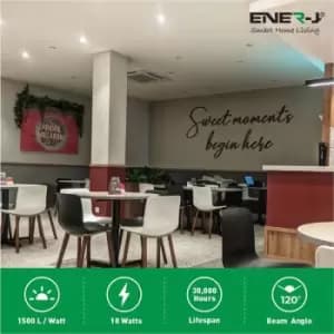 18W Recessed Round LED Mini Panel 220mm diameter (Hole Size 205mm), 3000K (Pack of 4)