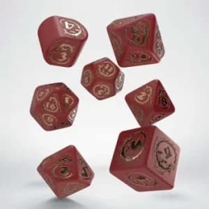 Dragons Modern Dice Set Red & Gold