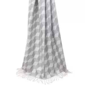 Riva Home Aspect Geometric Throw (130 x 180 cm) (Silver)