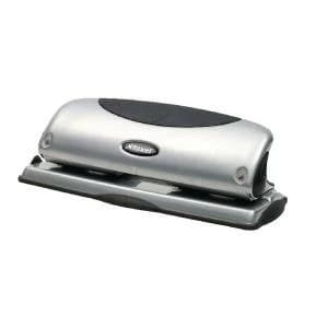 Rexel Precision P425 4 Hole Punch Silver Black 2100753