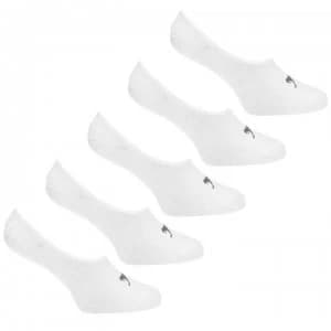 Slazenger Invisible 5 Pack Socks Ladies - White