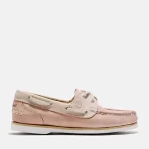 Timberland Classic Leather Boat Shoe For Her In Beige Light Beige, Size 3.5