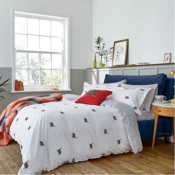 Joules Guinea Fowl Duvet Cover Set - Chalk