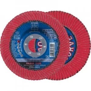 PFERD 67689046 POLIFAN-serrated washer PFR 115-L CO 60 SGP CURVE STEELOX Diameter 115mm 10 pc(s)