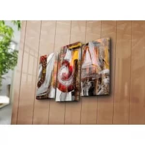 3PATK-92 Multicolor Decorative Canvas Painting (3 Pieces)