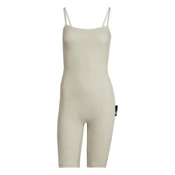 adidas Studio Lounge Rib Jumpsuit Womens - Botanic Green Mel