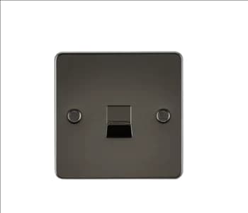 KnightsBridge Flat Plate Telephone extension socket - gunmetal