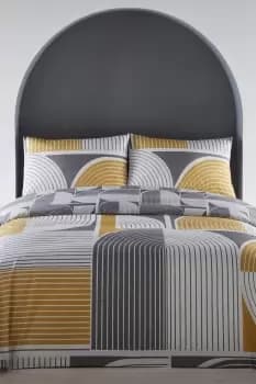Kali' 100% Cotton Bold Geometric Print Duvet Cover Set