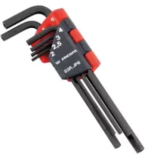 Facom 6 Piece Security Hexagon Allen Key Set Metric