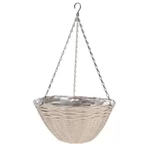 Smart Garden 14" Seashell Faux Rattan Basket