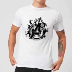 Avengers Endgame Hero Circle Mens T-Shirt - White