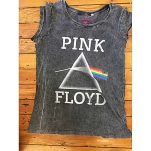 Pink Floyd - Vintage Prism Womens X-Large T-Shirt - Black,Grey