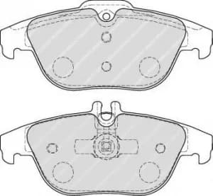 Ferodo FDB1980 Brake Pad Set Rear Axle Premier Car