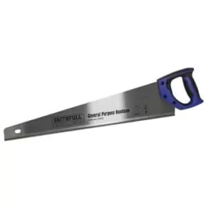 Faithfull General-purpose Hardpoint Handsaw 550mm (22in) 8 TPI FAISAWG22