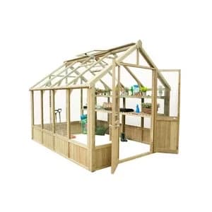 Forest Garden Vale 10x8 Toughened glass Apex Greenhouse