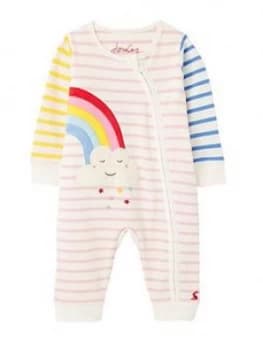 Joules Baby Girls Winfield Rainbow Zip Babygrow - Multi