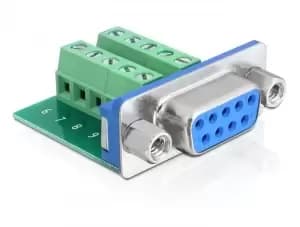 DeLOCK 65268 cable gender changer Sub-D 9 pin Terminal block 10...