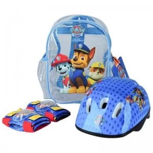 Paw Patrol Helmet, Knee Pads, Elbow Pads and Bag Protection Pack