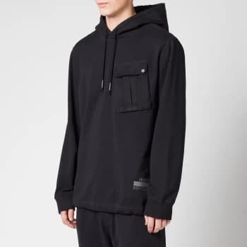 Hugo Boss Chest Pocket Pullover Hoodie Navy Size L Men