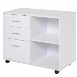 Magnes Freestanding Mobile Cabinet, white