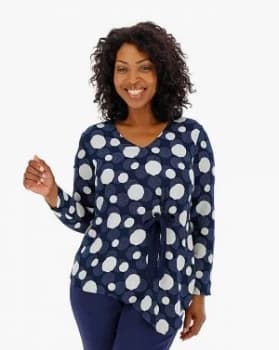 I.scenery Asymmetric Hem Printed Blouse