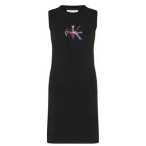 CALVIN KLEIN JEANS Girls Pride Monogram Logo Tank Dress - Black