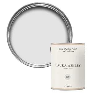 Laura Ashley Silver White Matt Emulsion Paint, 5L