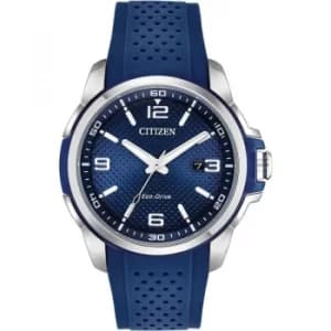Mens Citizen Eco-drive Gents Sports Strap Stainless Steel Watch