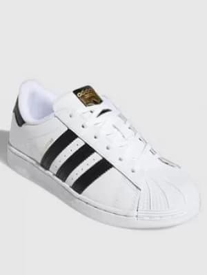 Adidas Originals Superstar Childrens Trainers, White/Black, Size 11