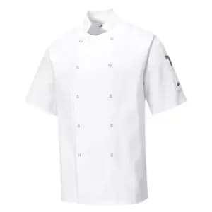 Portwest Cumbria Short Sleeve Chefs Jacket White 3XL