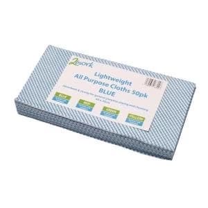 2Work All-Purpose Cloth 600x300mm Blue Pack of 50 102840BU