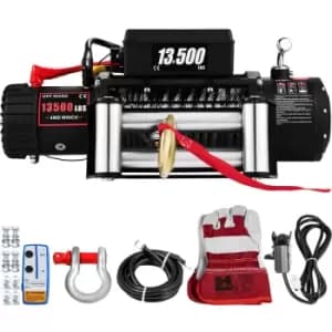 VEVOR Electric Winch Recovery 12v 13500Lb / 6125Kg,Electric Truck Winch with Handle and Wireless Remote Control (Style 1)