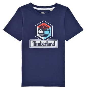 Timberland GRISS boys's Childrens T shirt in Blue - Sizes 6 years,8 years,10 years