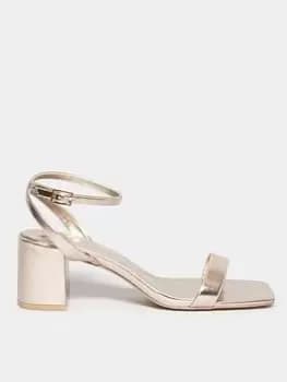Long Tall Sally 2 Part Block Heel - Gold, Size 10, Women
