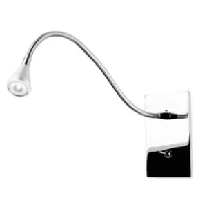 Book LED 1 Light Indoor Adjustable Wall Reading Light Chrome