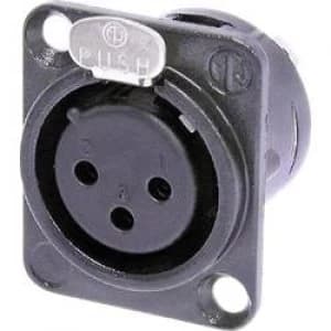 XLR connector Sleeve socket straight pins Number of pins 3 Black Neutrik NC3FD L BAG 1