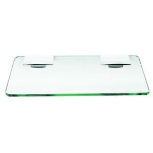 Wickes Rectangular Glass Shelf - Chrome 300mm