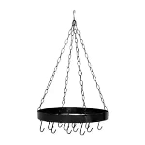 Round Metal Ceiling Rack in Matte Black